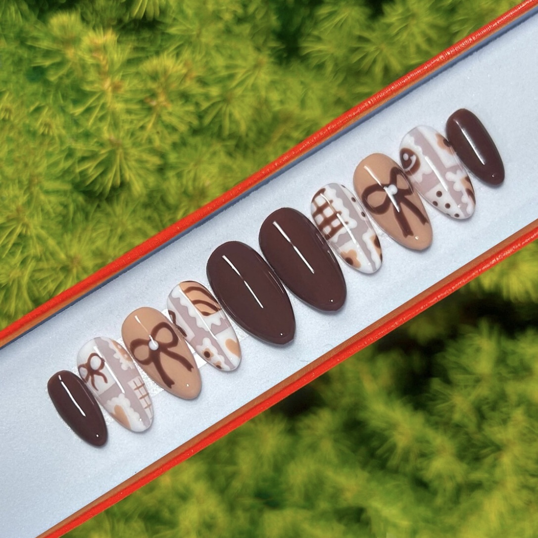 Brown Bows and Stamps